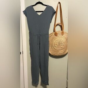 Patagonia Slate Blue Jumpsuit - Organic Cotton - XS - With pockets front & back